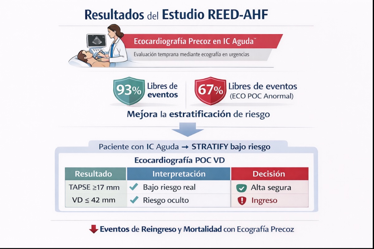 Imagen 3. Resultados y algoritmo del estudio REED-AHF