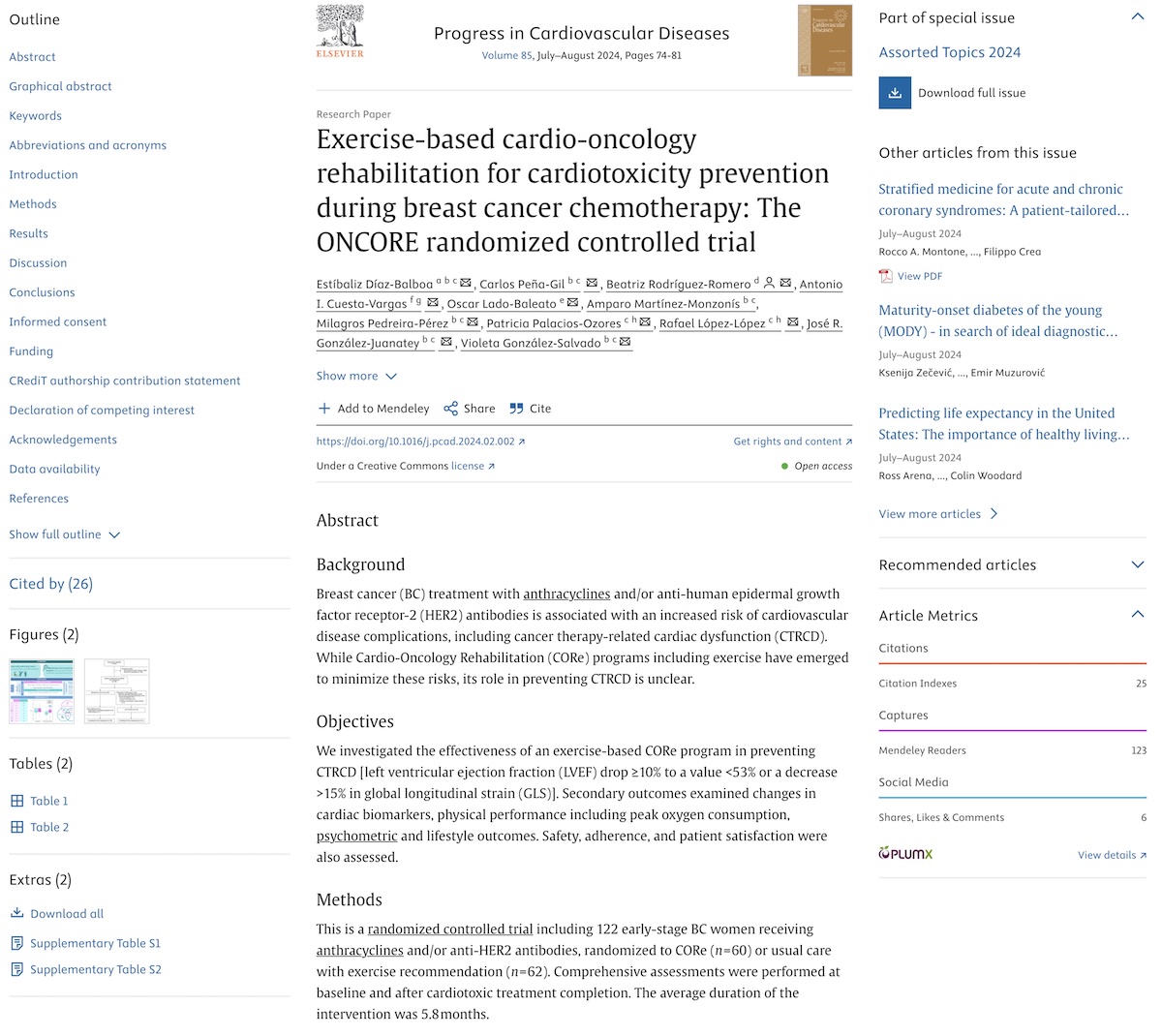 Rehabilitación cardio-oncológica basada en el ejercicio para la prevención de la cardiotoxicidad durante la quimioterapia contra el cáncer de mama: el ensayo controlado aleatorizado ONCORE