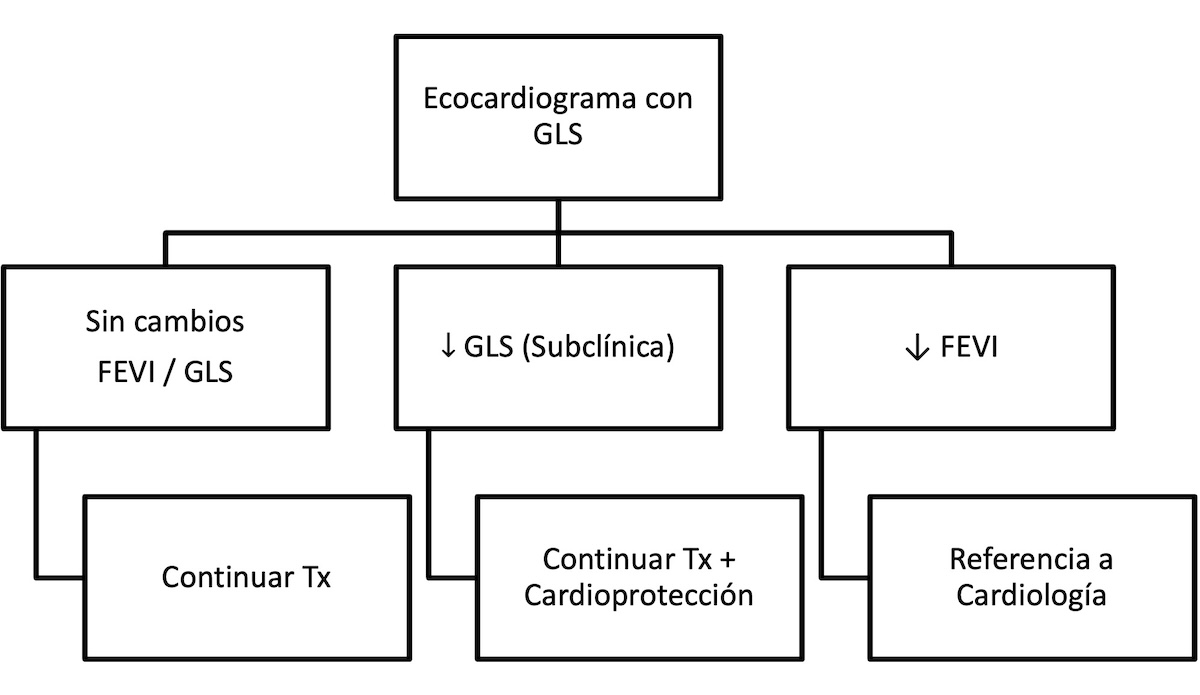 Gráfica 2. Algoritmo de estadificación de riesgo. Adaptado de Barac, et al. (18) Gráfica 2. Algoritmo de estadificación de riesgo. Adaptado de Barac, et al. (18)