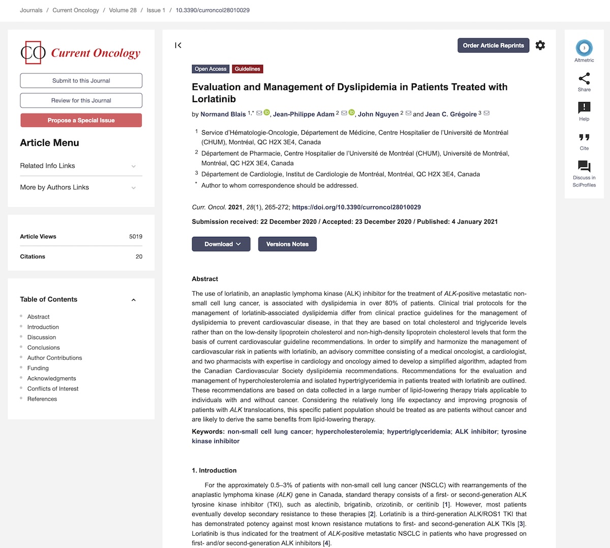 Evaluación y manejo de la dislipidemia en pacientes tratados con lorlatinib