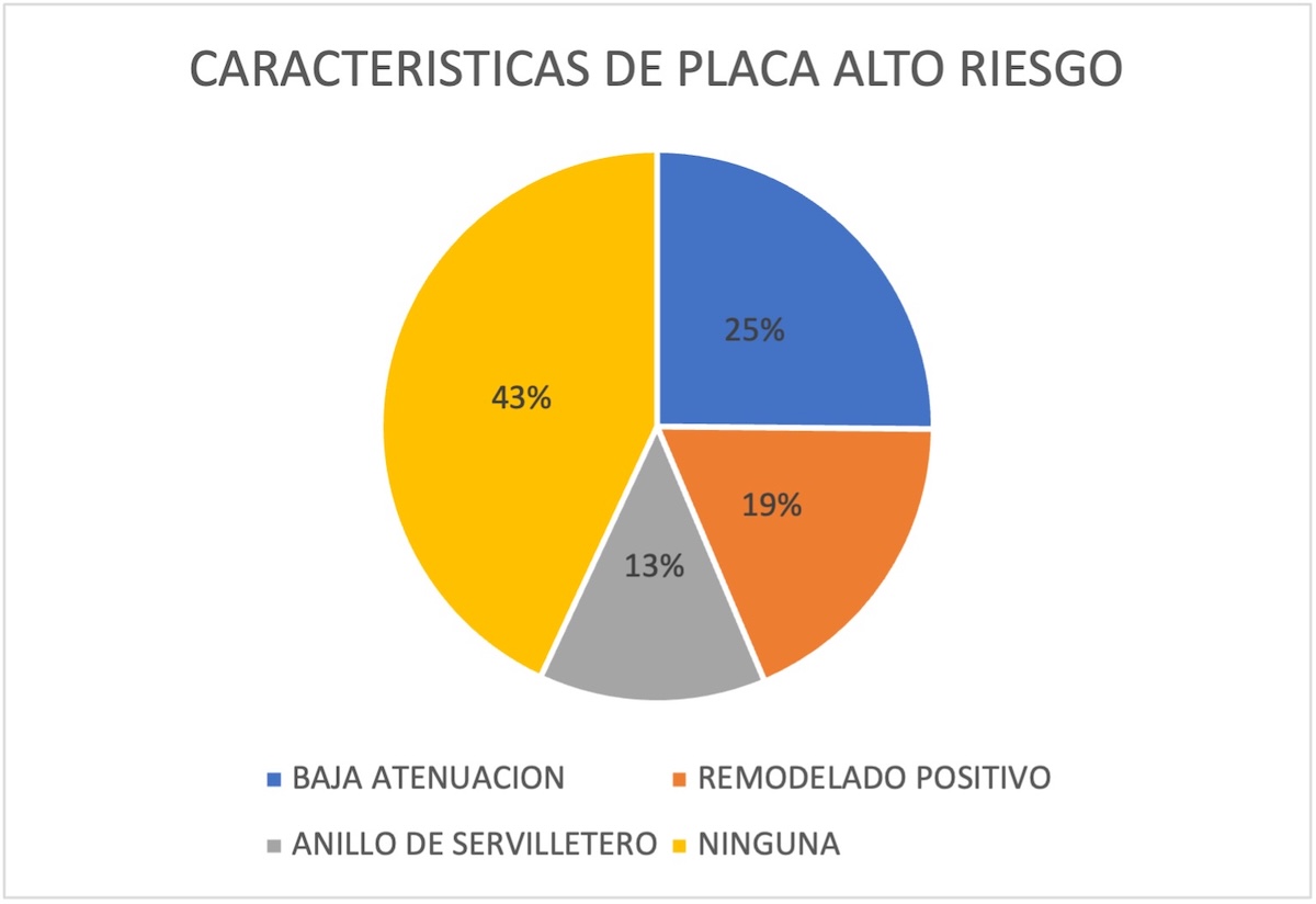 Gráfico 4. Características convencionales de la placa de alto riesgo.