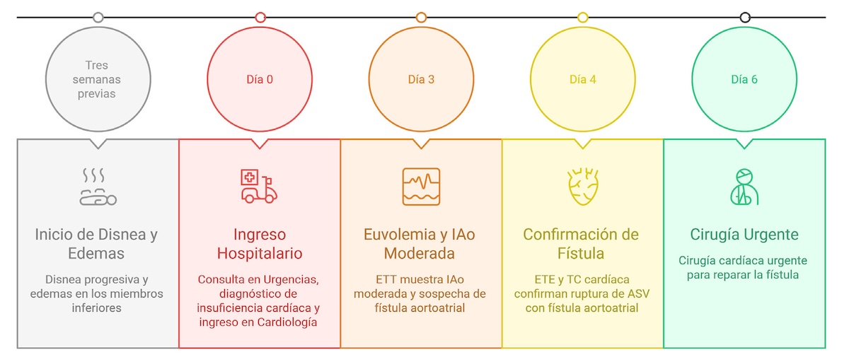 Figura 4. Cronología estructurada de eventos en el caso clínico.