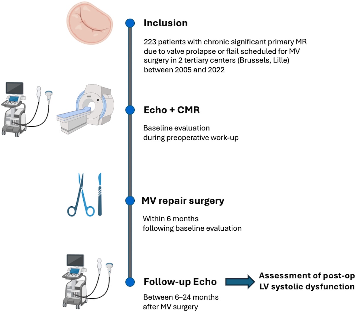 Disfunción postoperatoria del ventrículo izquierdo en la insuficiencia mitral primaria: Uso de la resonancia magnética cardíaca y la ecocardiografía preoperatorias
